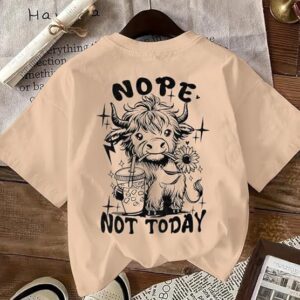 Jawdrobe Cotton Blend Oversized Fit Half Sleeve Printed Round Neck T-Shirt for Women