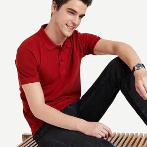 Amazon Brand - Symbol Men's Cotton Rich Solid Polo Tshirt | Collar Tshirts | Half Sleeves | Plain-Regular Fit (Available in Plus Size and Combo Pack of 2)